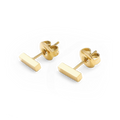 Dainty Bar Stud Earrings in gold by Seeyoura
