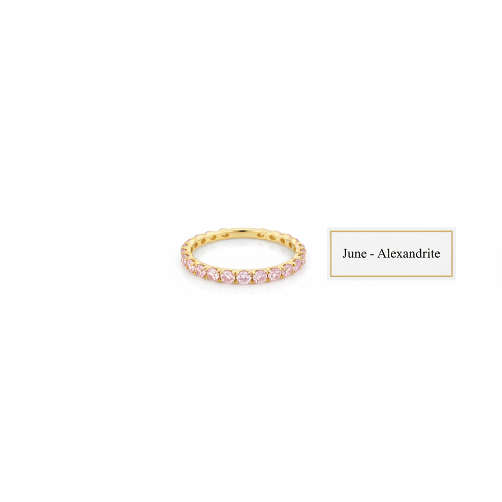 Dainty Constellation Birthstone Ring in alexandrite-june, 18k Gold Over Sterling Silver by Seeyoura