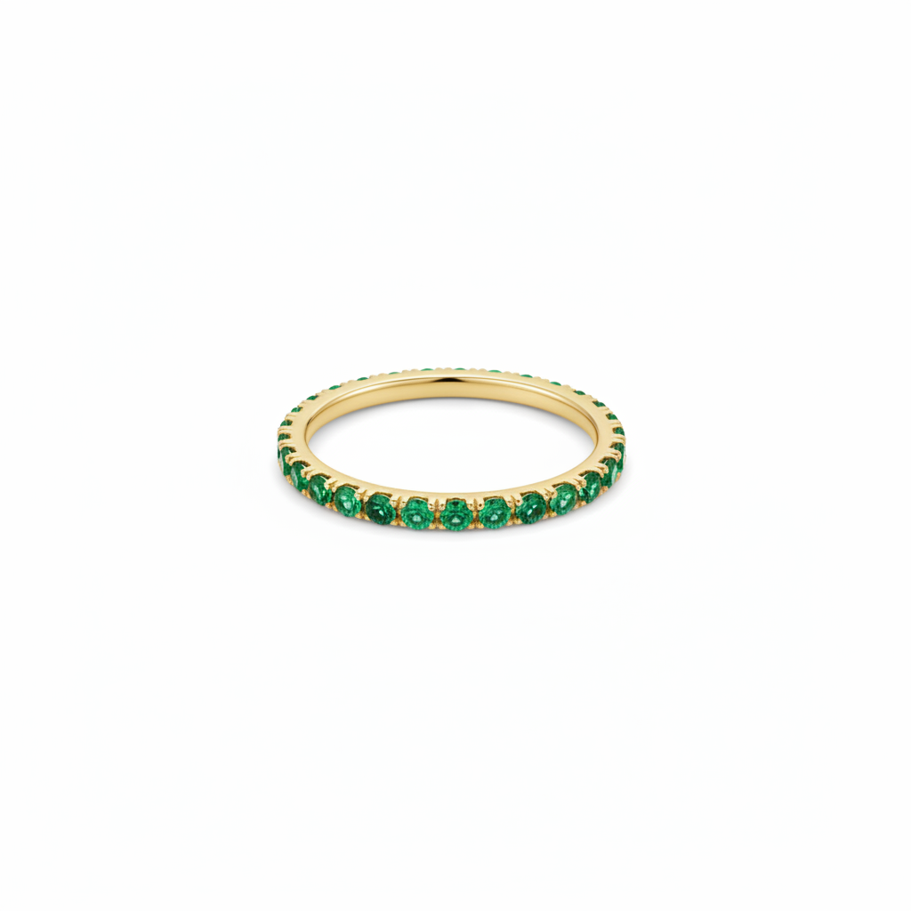 Dainty Constellation Birthstone Ring in emerald-may, 18k Gold Over Sterling Silver by Seeyoura