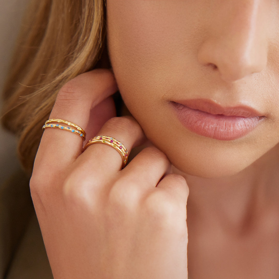 Dainty Constellation Birthstone Ring by Seeyoura