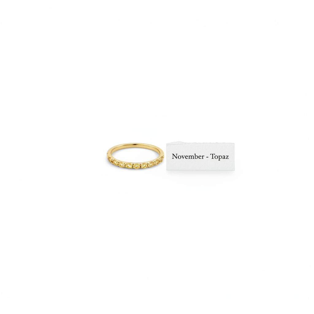 Dainty Constellation Birthstone Ring in november-citrine, 18k Gold Over Sterling Silver by Seeyoura
