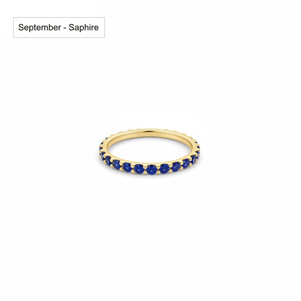 Dainty Constellation Birthstone Ring in sapphire-september, 18k Gold Over Sterling Silver by Seeyoura