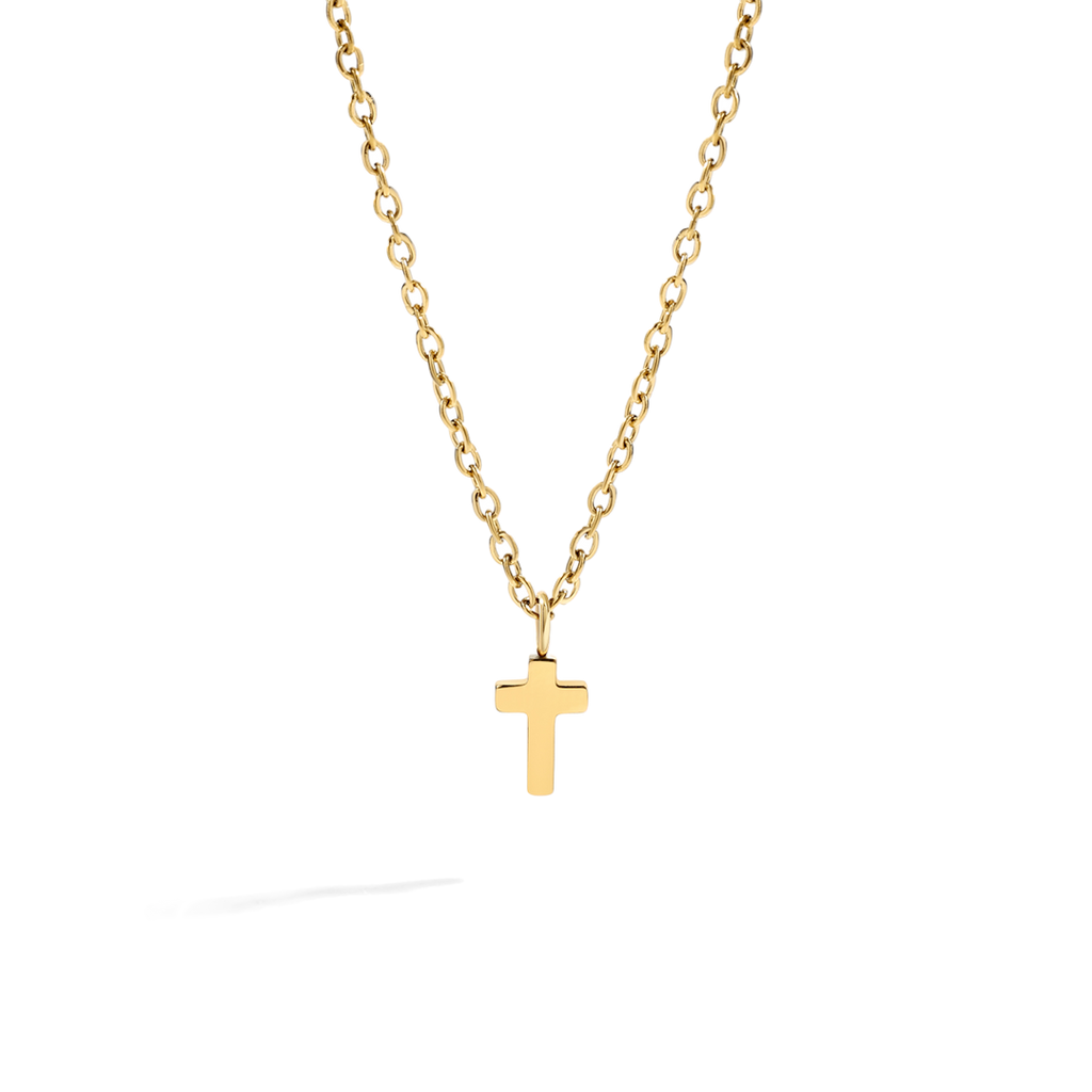 Dainty Cross Pendant in gold by Seeyoura