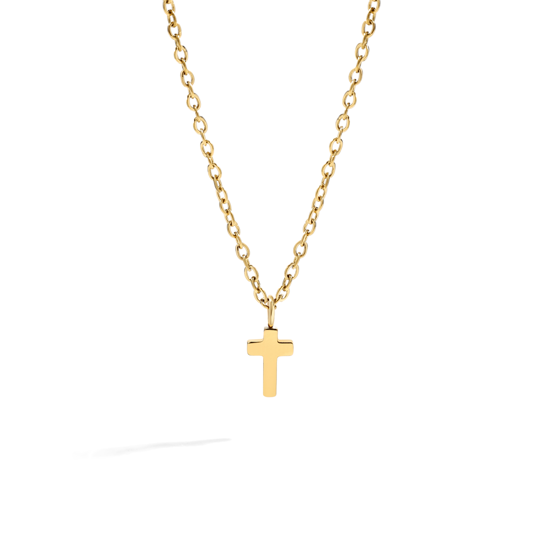 Dainty Cross Pendant in gold by Seeyoura