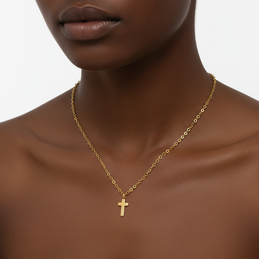 Dainty Cross Pendant by Seeyoura