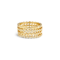 Dainty Gold Mini Ring Set in 18-k-gold-plated by Seeyoura