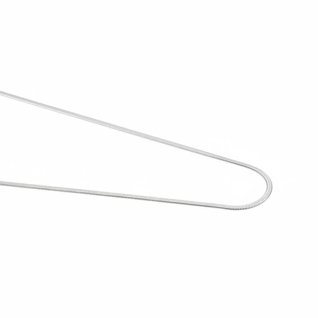 Dainty Herringbone Chain Necklace in silver by Seeyoura