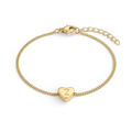 Dainty Initial Heart Bracelet in gold by Seeyoura