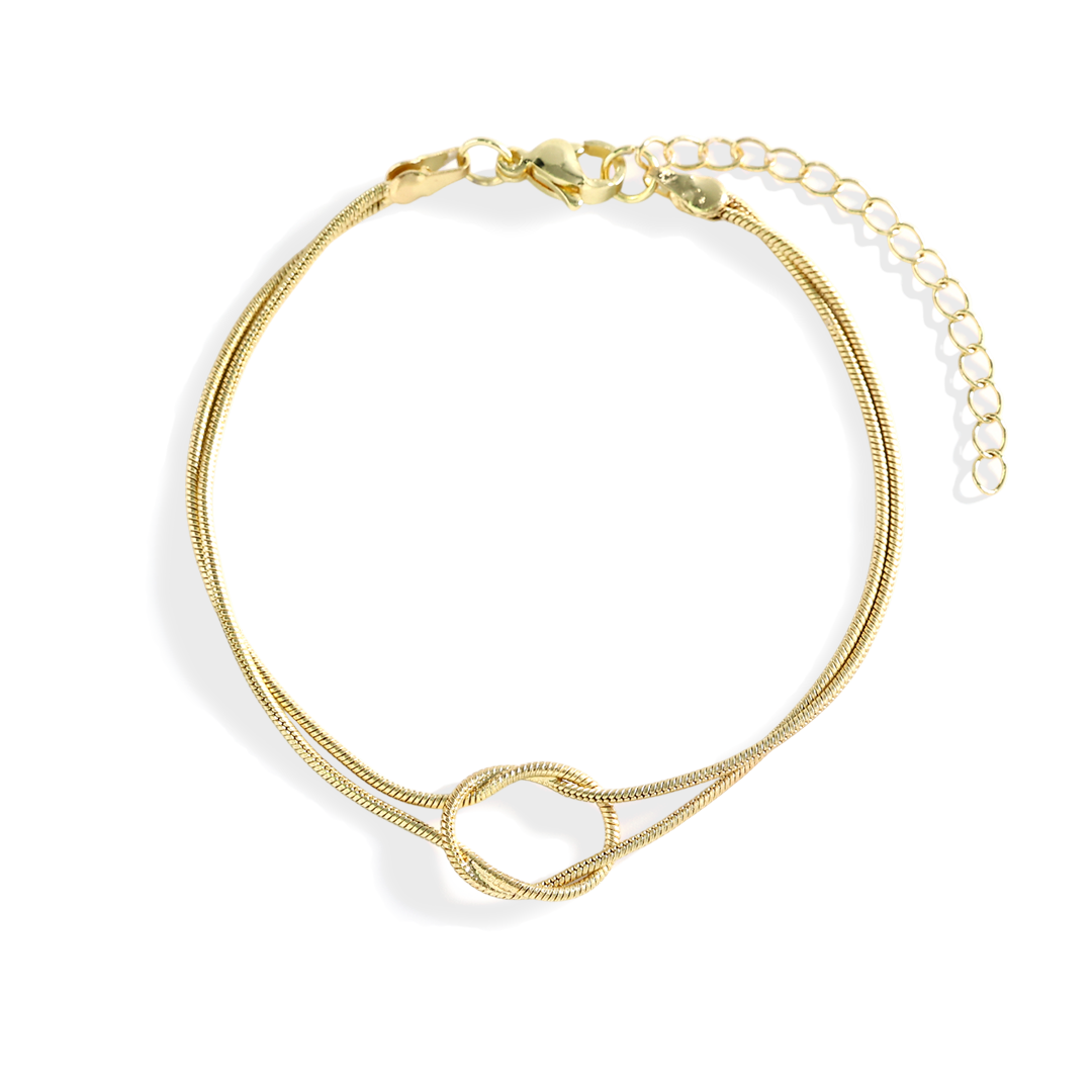 Dainty Knot Bracelet in gold by Seeyoura