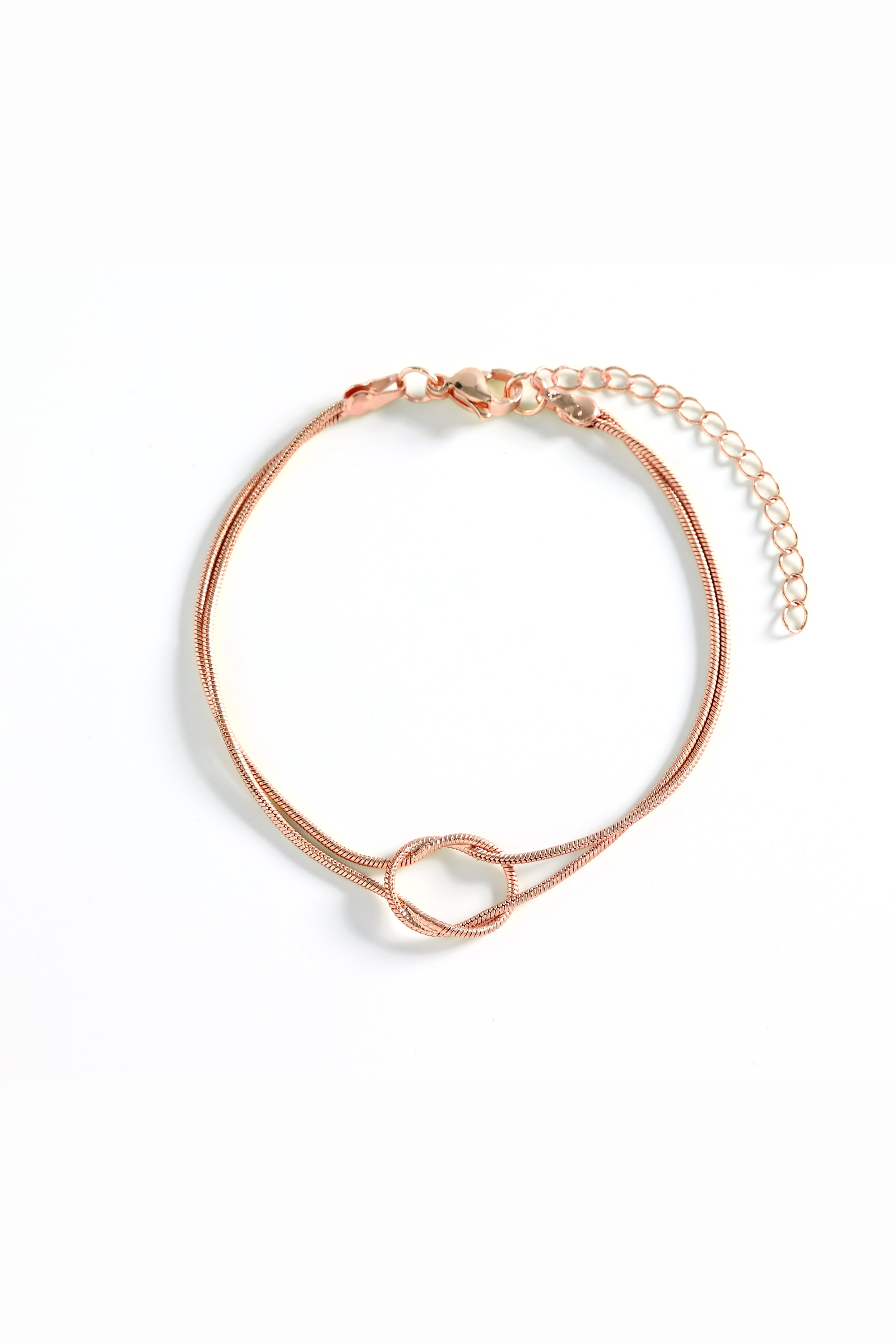Dainty Knot Bracelet in rose-gold by Seeyoura