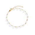 Dainty Pearl Station Bracelet in gold by Seeyoura