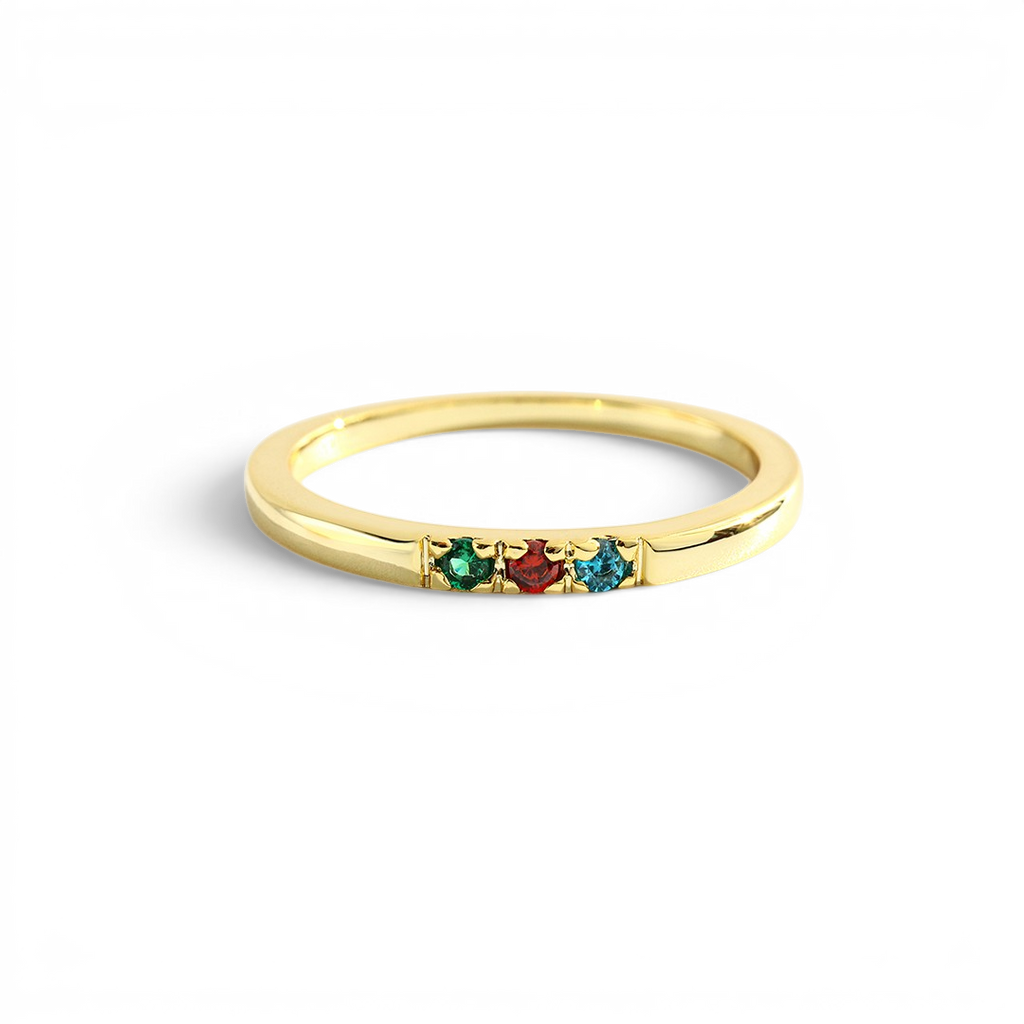 Dainty Stackable Birthstone Ring by Seeyoura