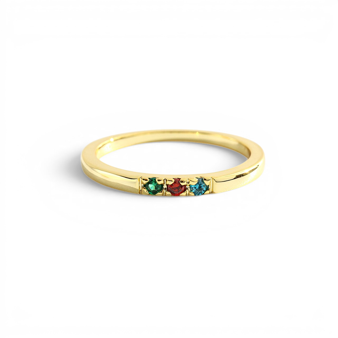 Dainty Stackable Birthstone Ring by Seeyoura