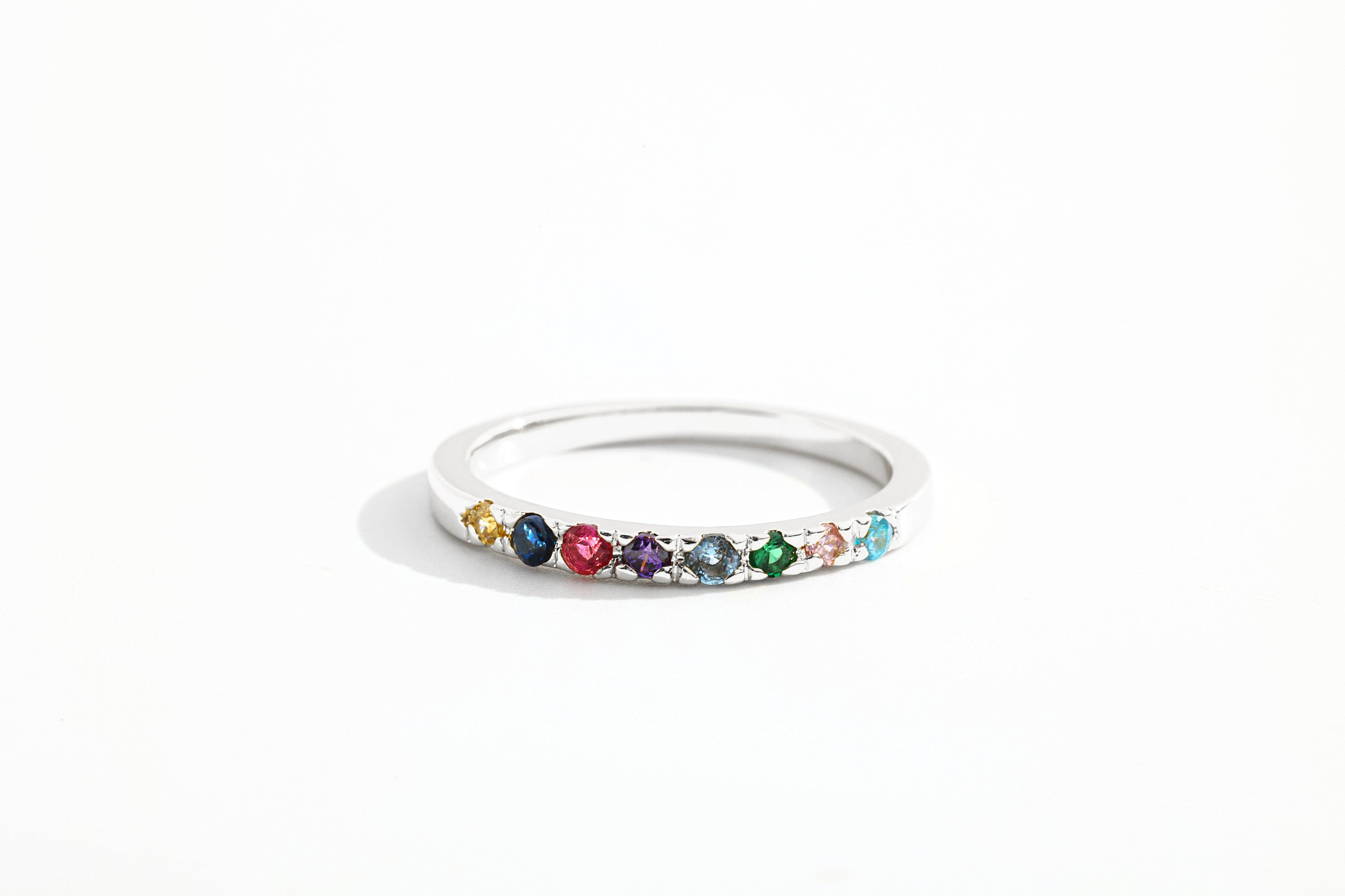 Dainty Stackable Birthstone Ring by Seeyoura