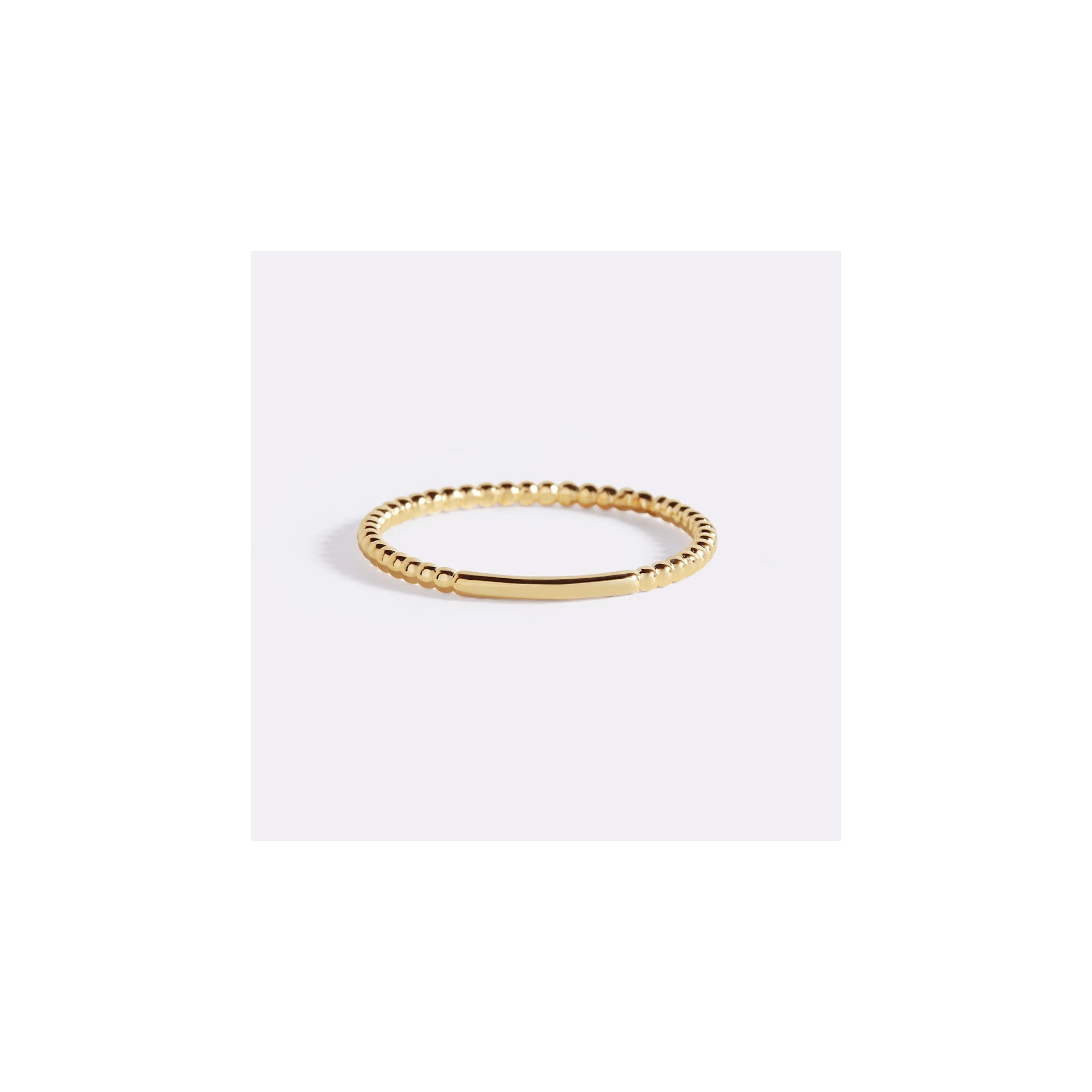 Gold Dainty Stacking Beaded Ring by Seeyoura