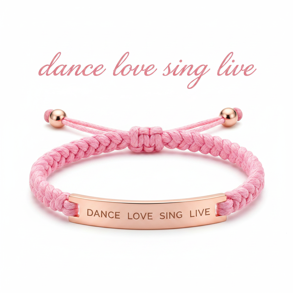 Dance Love Sing Live Inspire Bracelet in Lemon Yellow, 18-k-rose-gold-plated by Seeyoura
