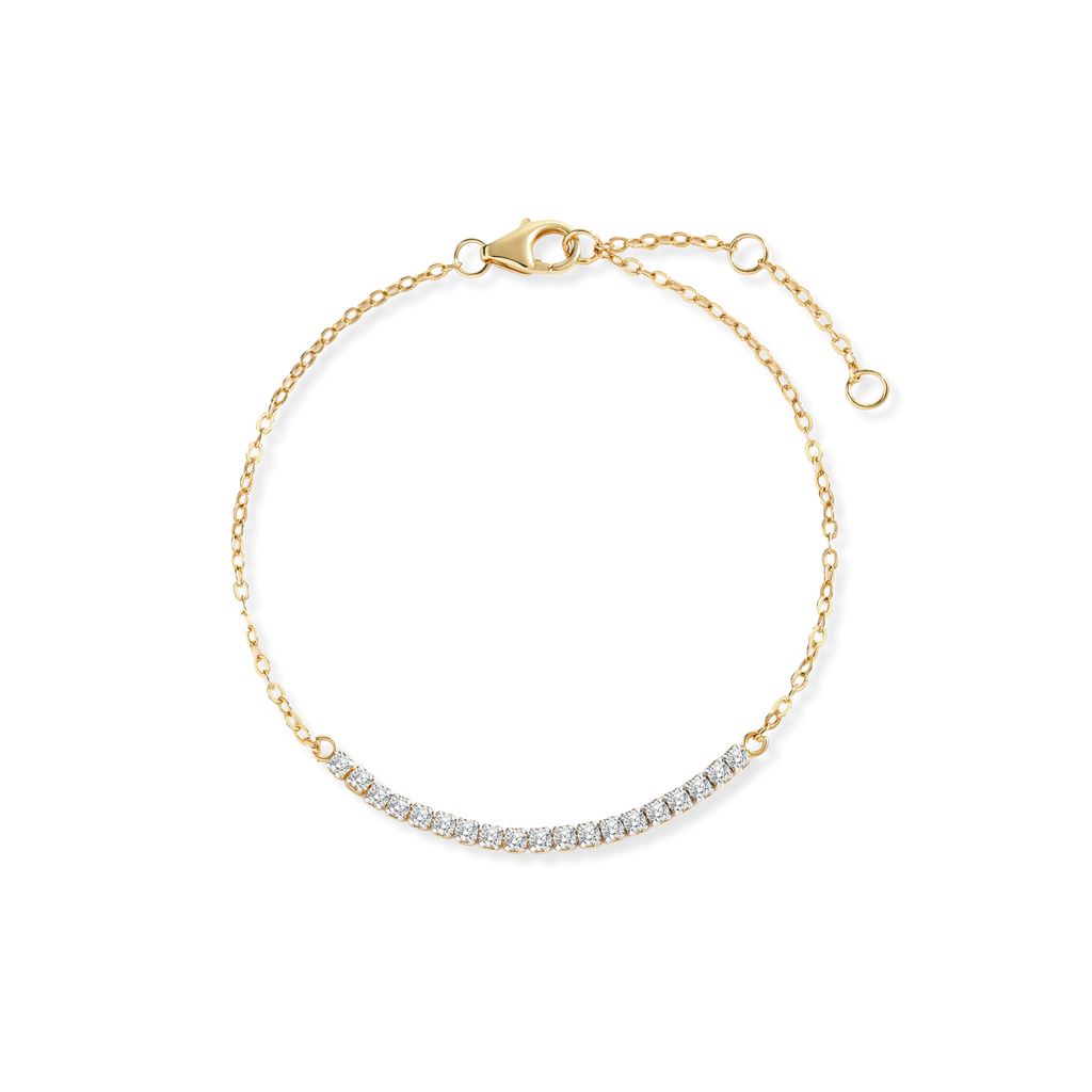 Petite Line Bracelet in 18-k-gold-over-sterling-silver by Seeyoura
