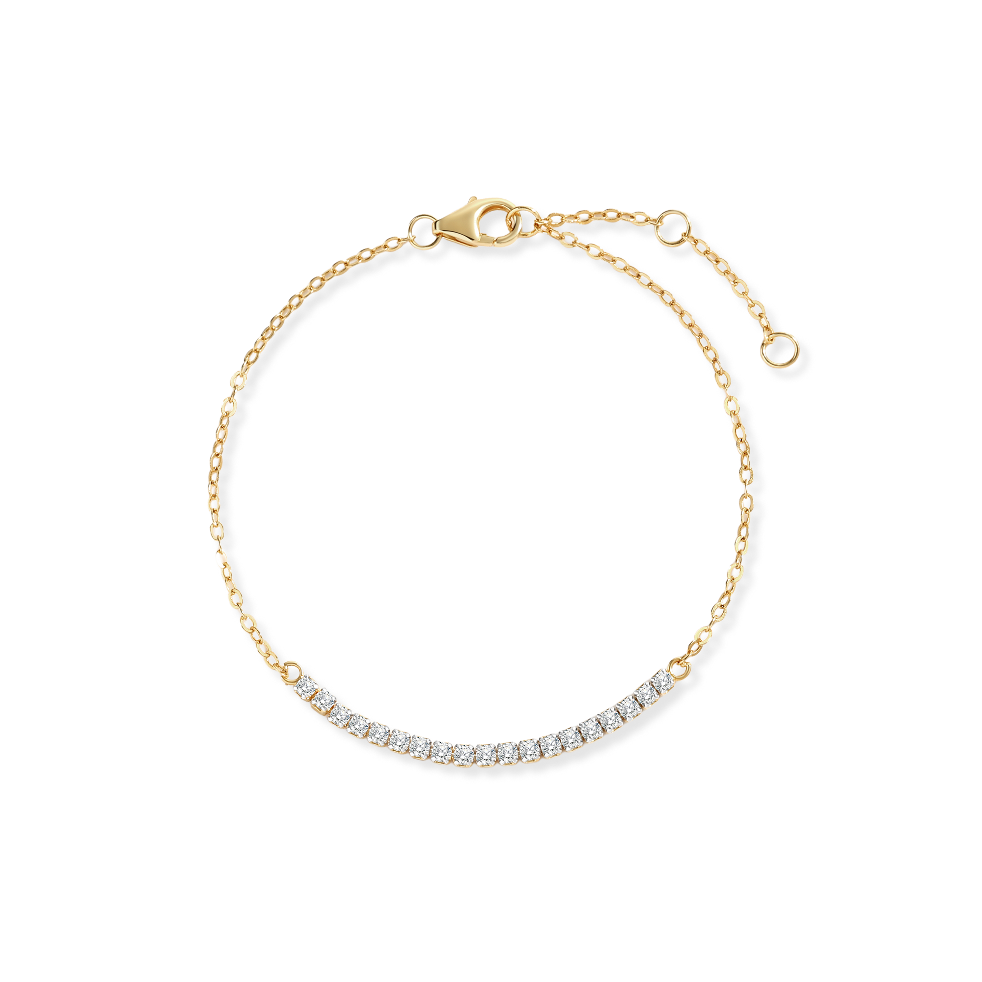 Petite Line Bracelet in 18-k-gold-over-sterling-silver by Seeyoura