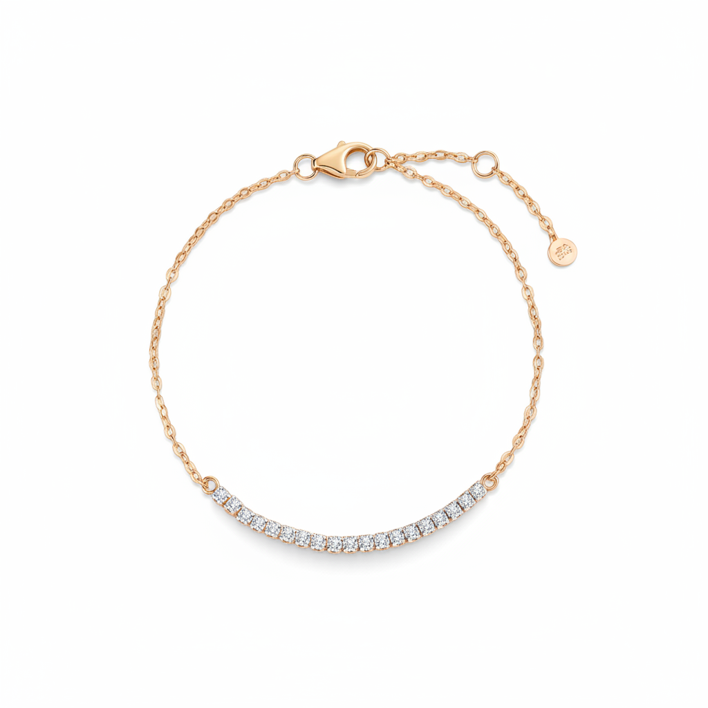 Petite Line Bracelet in 18-k-rose-gold-over-sterling-silver by Seeyoura