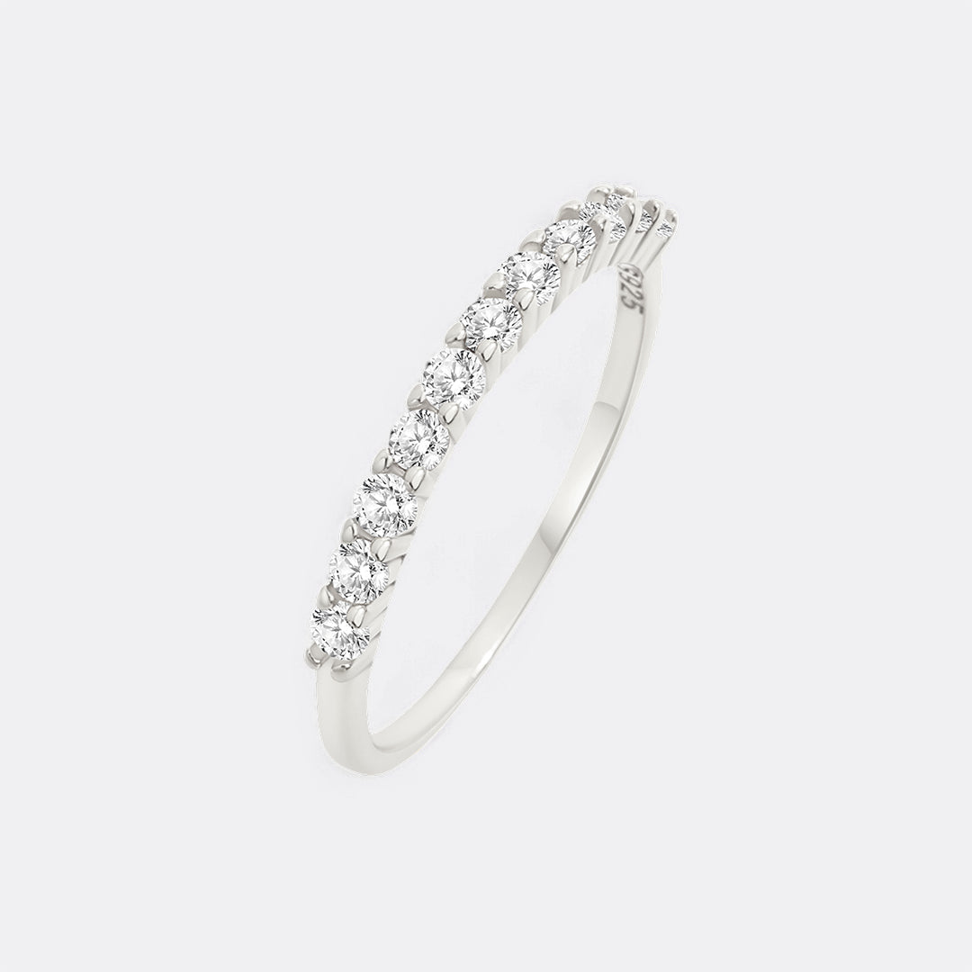 Diamond & Gemstone Stackable Ring in April Diamond, 925-sterling-silver by Seeyoura