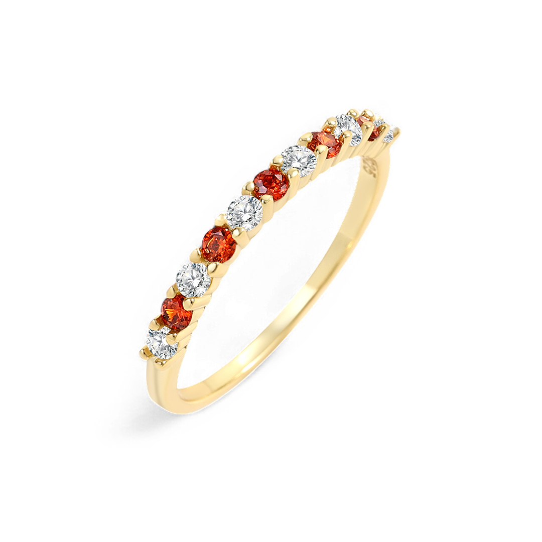 Diamond & Gemstone Stackable Ring by Seeyoura