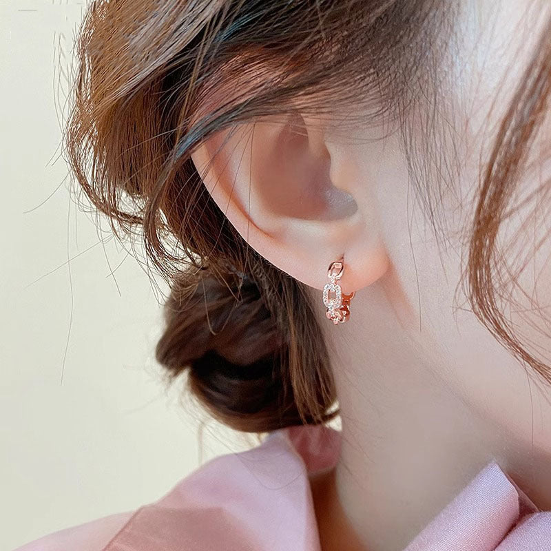Diamond Hoop Earrings — Rose Gold by Seeyoura