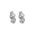 Diamond Hoop Earrings — Silver in Diamond Hoop Earrings — Silver. by Seeyoura