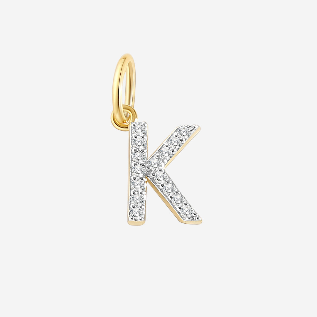 Diamond Initial Charm in K by Seeyoura