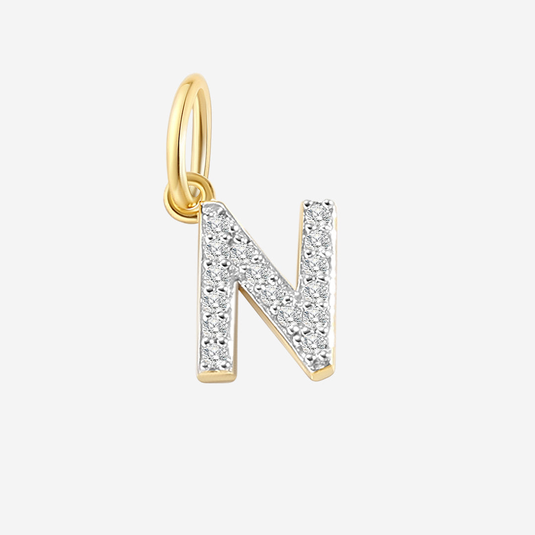 Diamond Initial Charm in N by Seeyoura