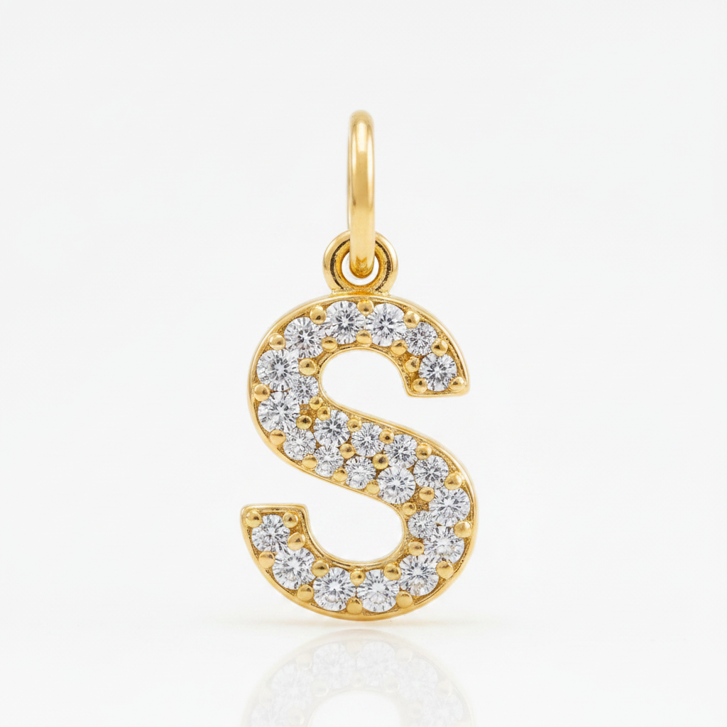 Diamond Initial Charm in S by Seeyoura