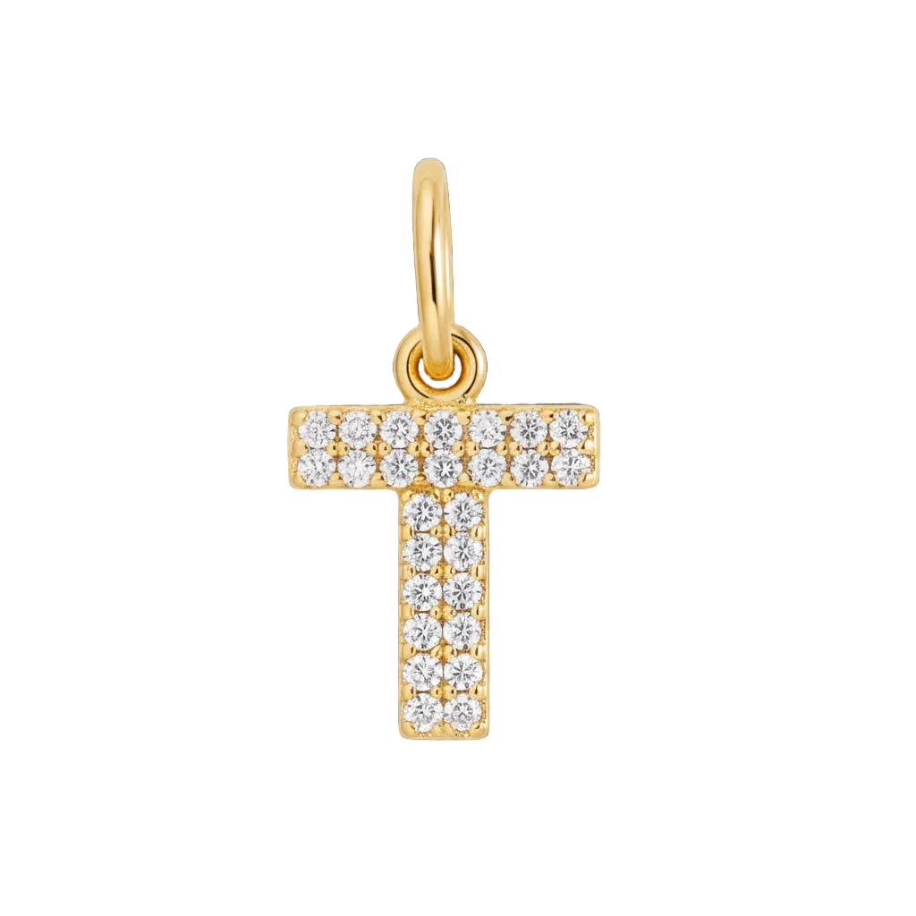 Diamond Initial Charm in T by Seeyoura