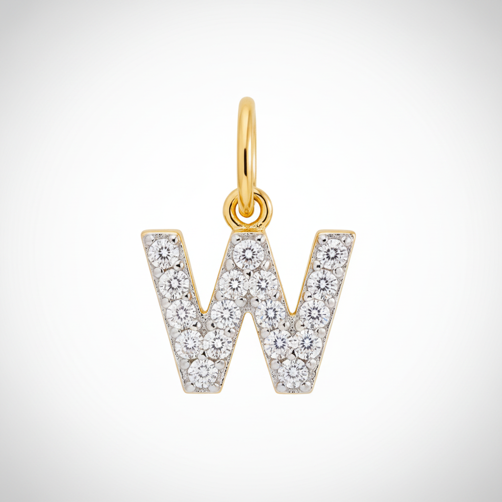 Diamond Initial Charm in W by Seeyoura