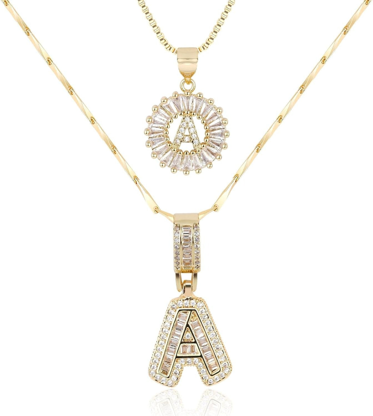 Diamond Letter Pendant Necklace in gold, A by Seeyoura