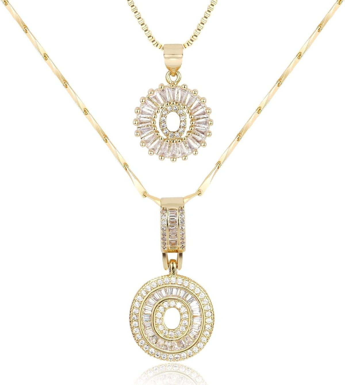 Diamond Letter Pendant Necklace in gold, O by Seeyoura
