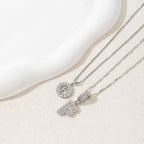 Diamond Letter Pendant Necklace by Seeyoura