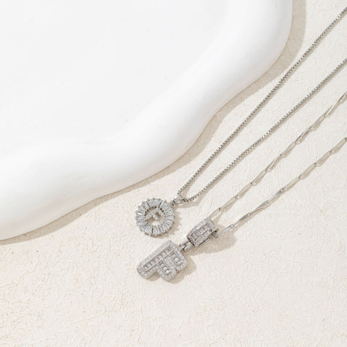 Diamond Letter Pendant Necklace by Seeyoura
