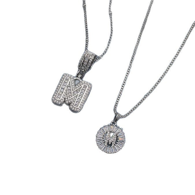 Diamond Letter Pendant Necklace by Seeyoura