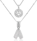 Diamond Letter Pendant Necklace in silver, A by Seeyoura