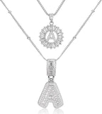 Diamond Letter Pendant Necklace in silver, A by Seeyoura