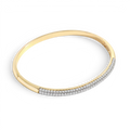 Domed Pave Cuff Bracelet in gold by Seeyoura