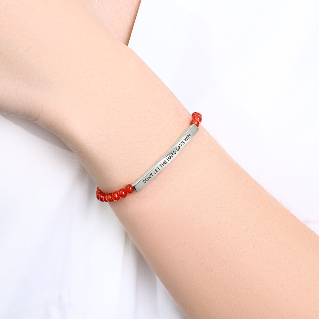 Don't Let The Hard Days Win Beaded Inspire Bracelet by Seeyoura