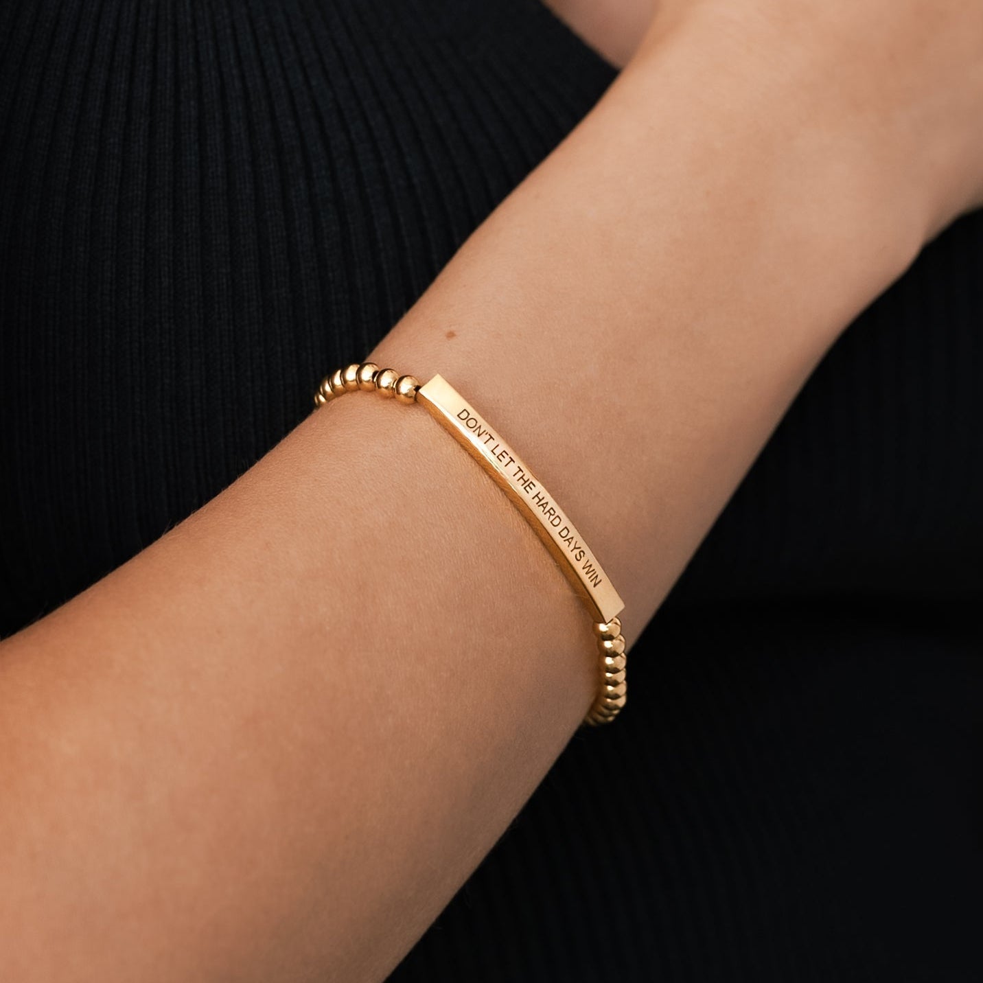 Don't Let The Hard Days Win Beaded Inspire Bracelet by Seeyoura