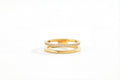 Double Band Pave Ring in 18k Gold Over Sterling Silver by Seeyoura