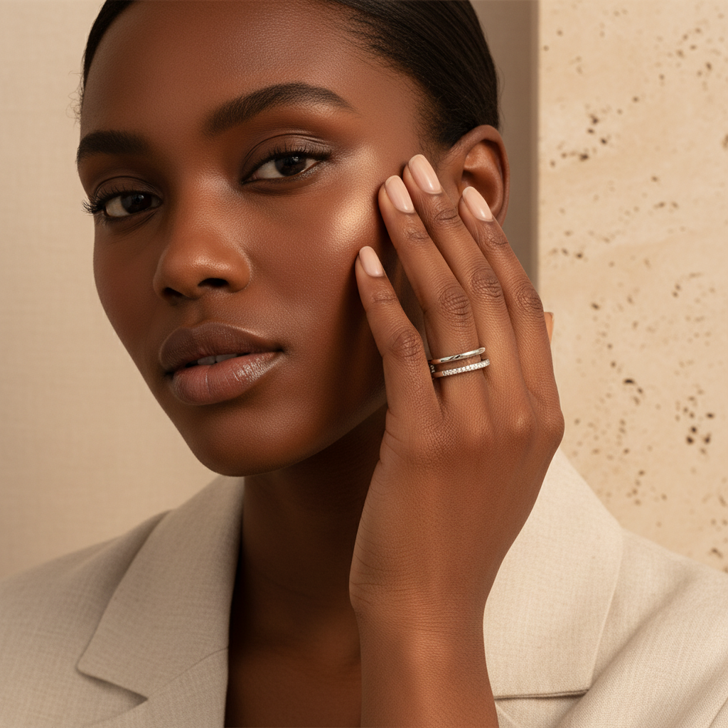 Double Band Pave Ring by Seeyoura