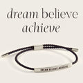 Dream Believe Achieve Inspire Bracelet in Midnight Black, silver by Seeyoura