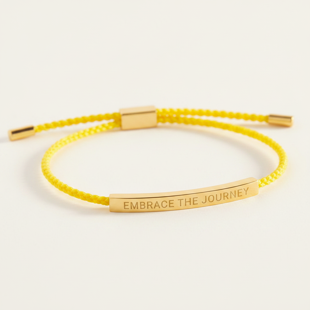 Embrace the Journey Inspire Bracelet in Lemon Yellow, gold by Seeyoura