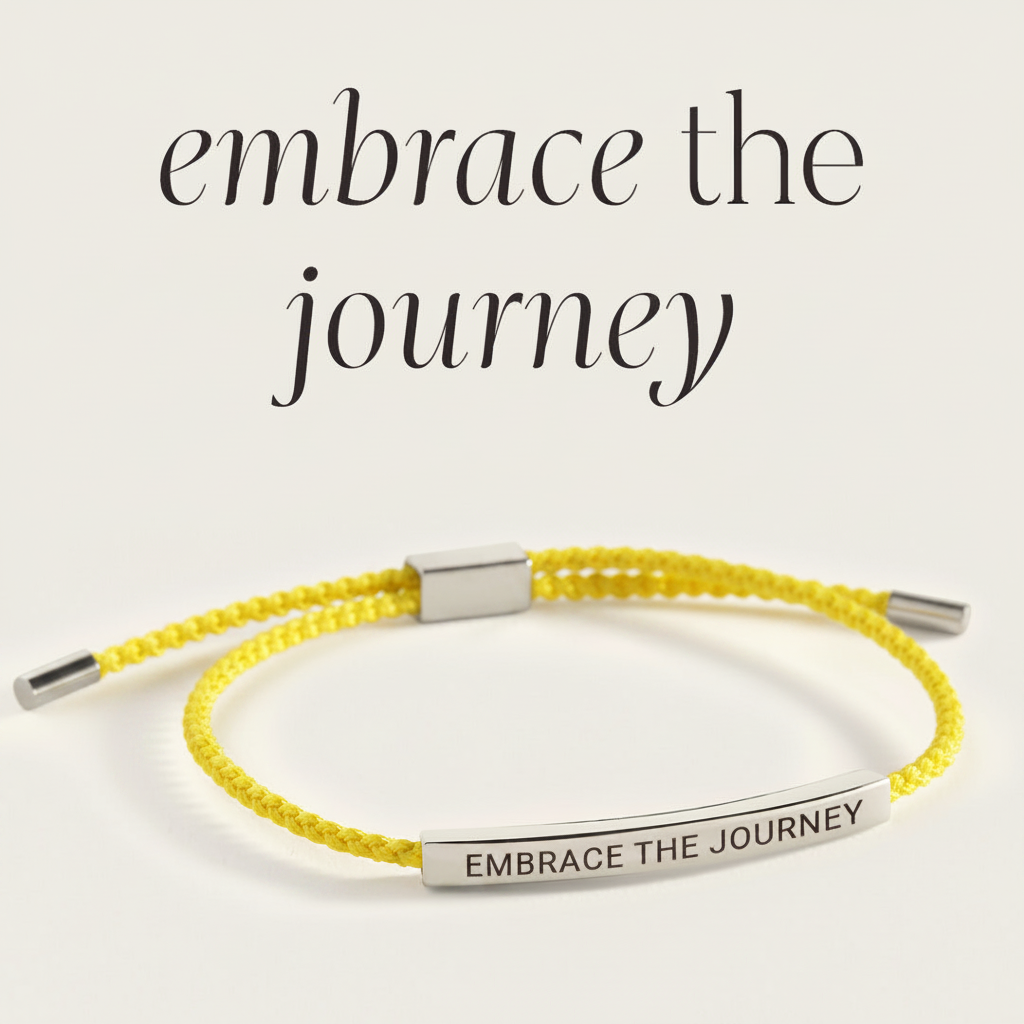 Embrace the Journey Inspire Bracelet in Lemon Yellow, silver by Seeyoura