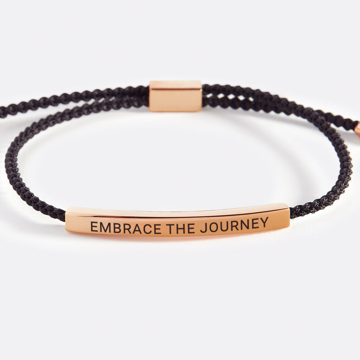 Embrace the Journey Inspire Bracelet in Midnight Black, 18-k-rose-gold-plated by Seeyoura