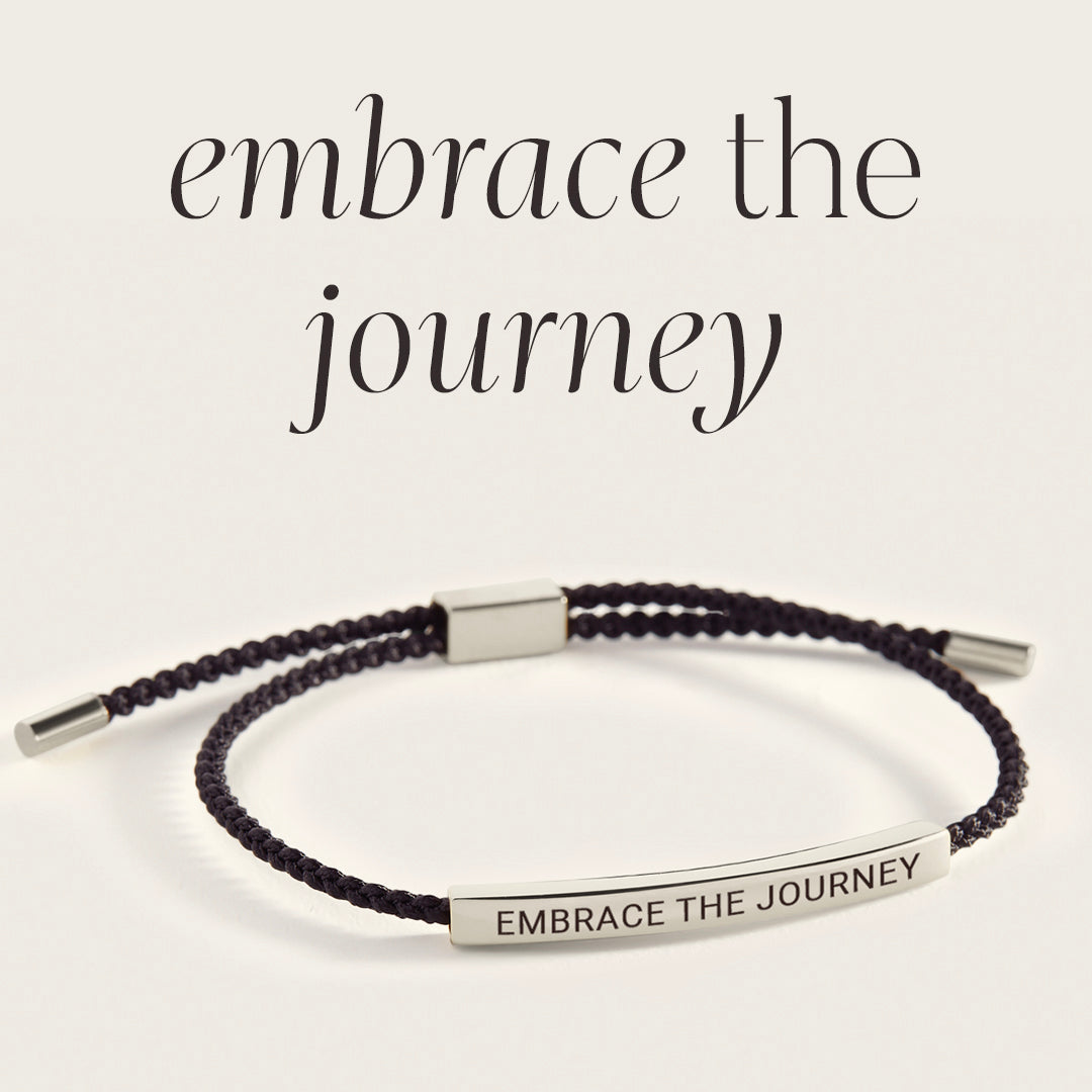 Embrace the Journey Inspire Bracelet in Midnight Black, silver by Seeyoura