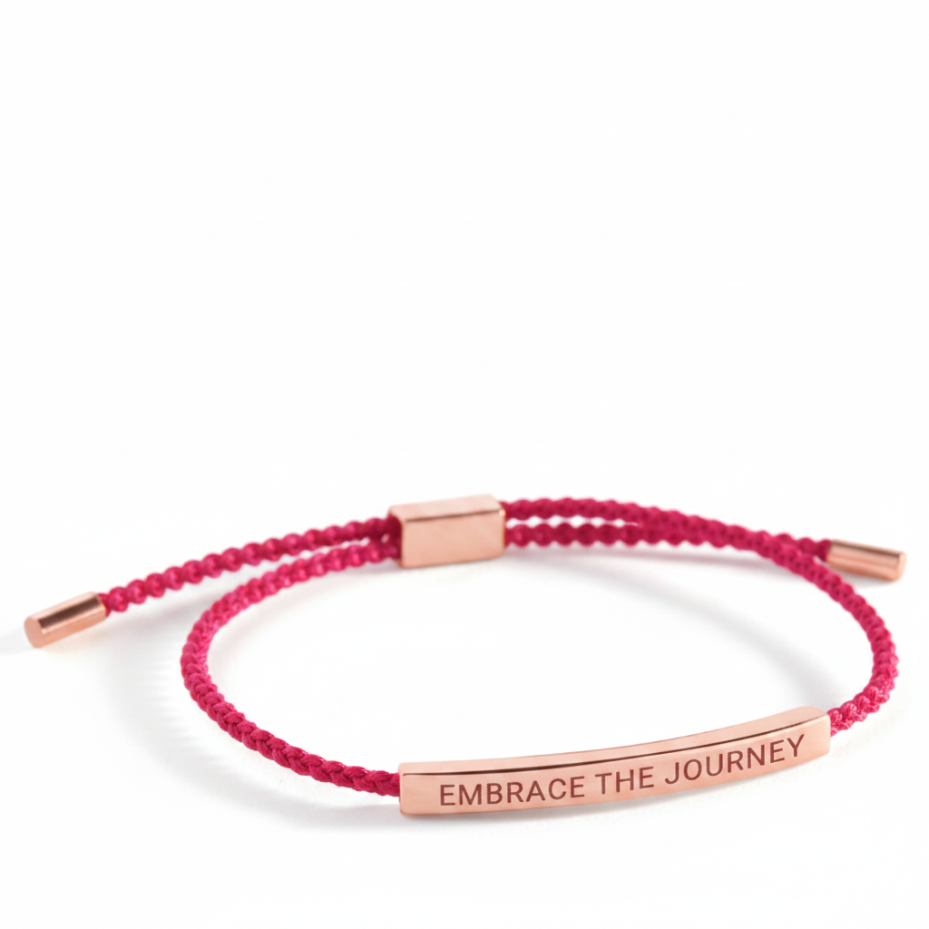 Embrace the Journey Inspire Bracelet in Pink, 18-k-rose-gold-plated by Seeyoura